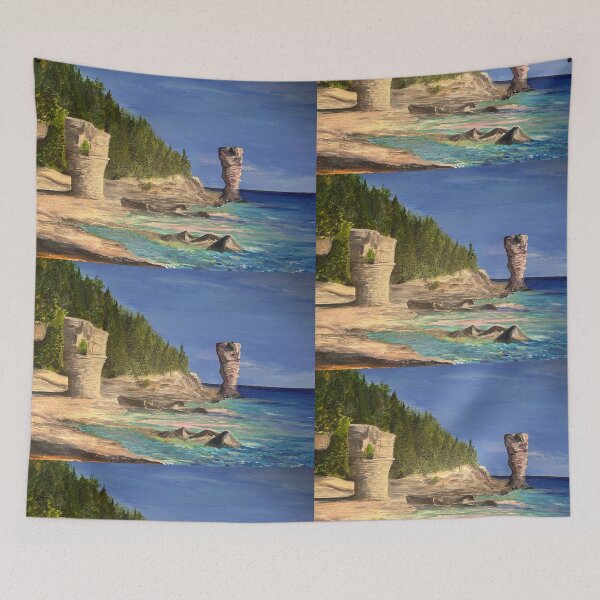 Item preview, Flowerpot Islands Tobermory Ontario Painting designed and sold by BlindEye1.