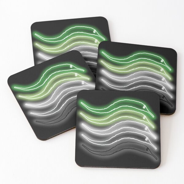 Item preview, Neon Aromantic Worms designed and sold by Shadarinth.