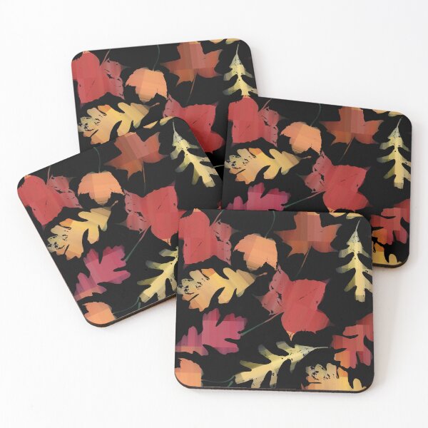 Item preview, Fall Leaves Autumn Print Mix (Black) designed and sold by BLAAAAASK.