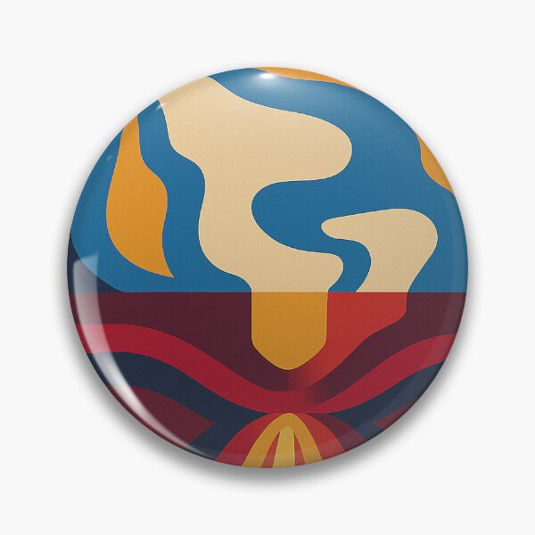 Item preview, Retro Volcano Eruption Abstract Art	 designed and sold by weirdfishes123.