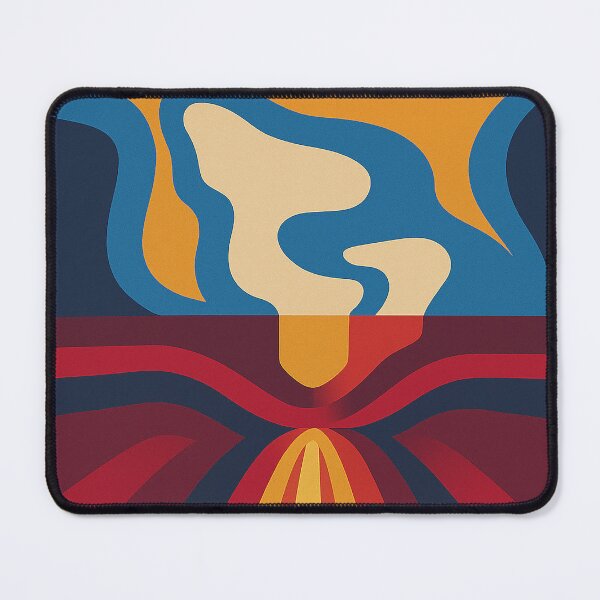 Item preview, Retro Volcano Eruption Abstract Art designed and sold by weirdfishes123.