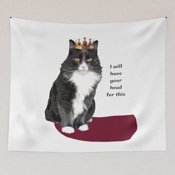 Item preview, King Cat Funny Beheading T-Shirt designed and sold by sunshift.