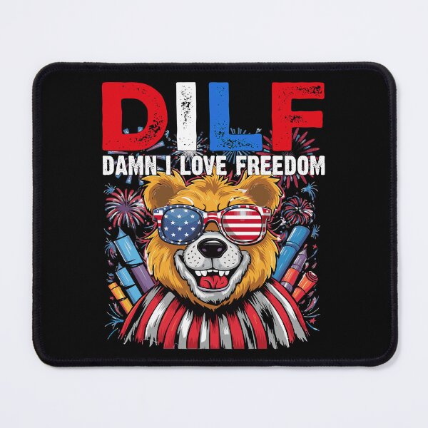 Item preview, DILF Damn I Love Fireworks Patriotic Bear 4th Of July Usa Flag  designed and sold by Smix Pixels.