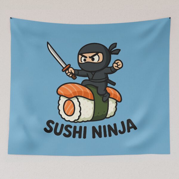 Item preview, Sushi Ninja Funny Cartoon designed and sold by NosandEdgy.