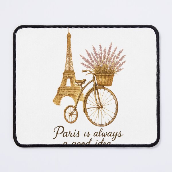Item preview, Spring in Paris – Eiffel Tower & Lavender Bicycle Illustration, Paris is always a good idea designed and sold by Branislava Tir .