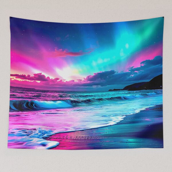 Item preview, Aurora's Dance Over Ocean Waves designed and sold by Exodoi.
