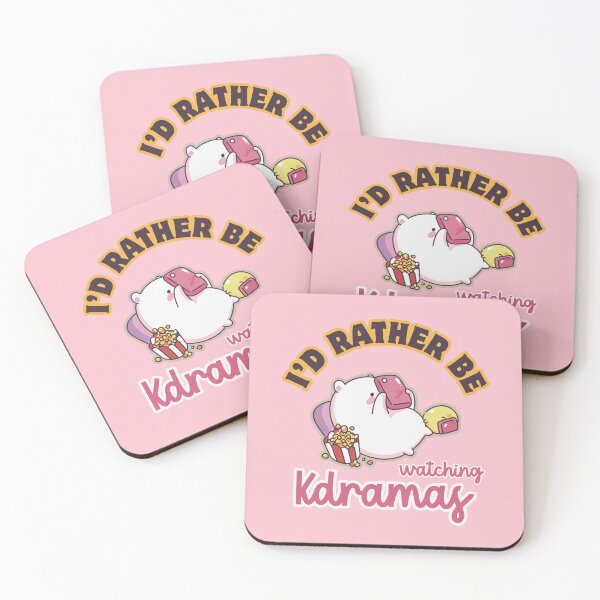 Item preview, I'd Rather Be Watching Kdramas – Cute Kdrama Bear | Funny K-drama Gift designed and sold by KGlam.