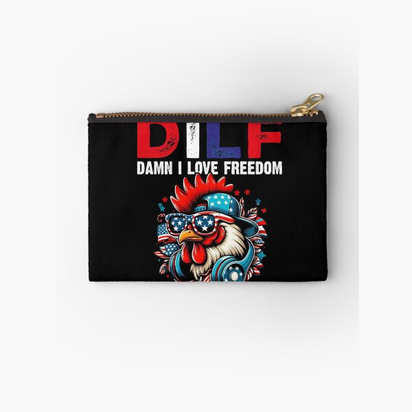 Item preview,  DILF Damn I Love Freedom Cool Patriotic Chicken  - 4th Of July Usa Flag  designed and sold by Smix Pixels.