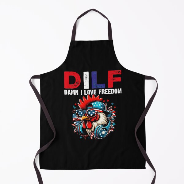 Item preview,  DILF Damn I Love Freedom Cool Patriotic Chicken  - 4th Of July Usa Flag  designed and sold by Smix Pixels.