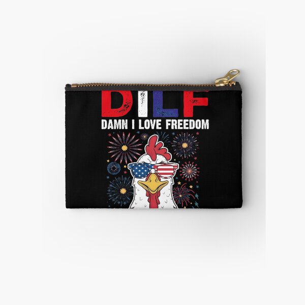 Item preview,  DILF Damn I Love Freedom Cool Patriotic Chicken  - 4th Of July Usa Flag  designed and sold by Smix Pixels.