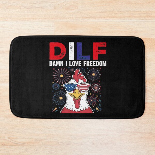 Item preview,  DILF Damn I Love Freedom Cool Patriotic Chicken  - 4th Of July Usa Flag  designed and sold by Smix Pixels.