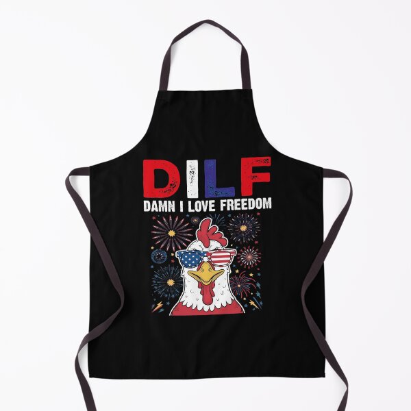 Item preview,  DILF Damn I Love Freedom Cool Patriotic Chicken  - 4th Of July Usa Flag  designed and sold by Smix Pixels.