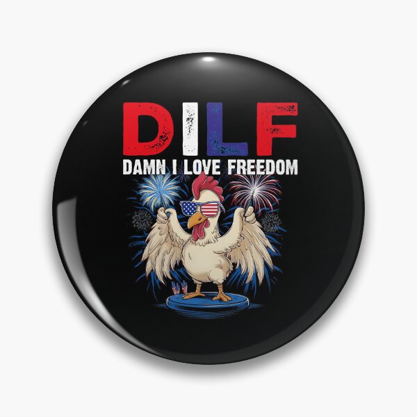 Artikelvorschau, DILF, verdammt, ich liebe die Freiheit, cooles patriotisches Hühnerfeuerwerk – 4. Juli, USA-Flagge entworfen und verkauft von Smix Pixels.