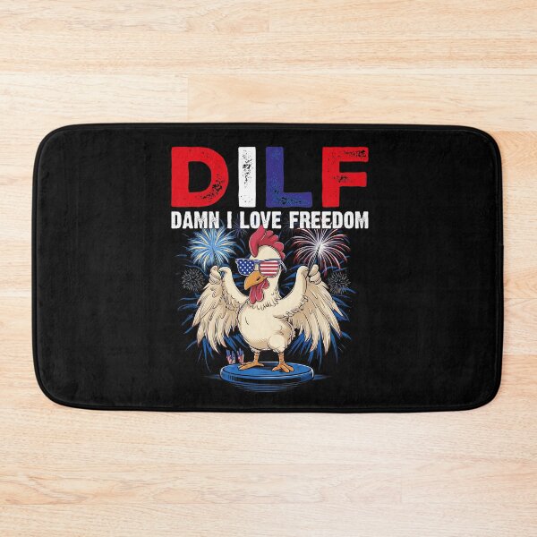 Item preview,  DILF Damn I Love Freedom Cool Patriotic Chicken Fireworks   - 4th Of July Usa Flag  designed and sold by Smix Pixels.