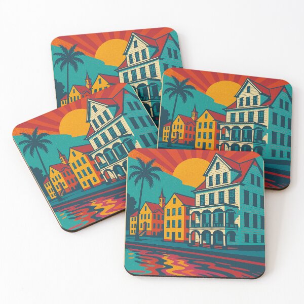 Item preview, Retro Pop Art Cityscape of Paramaribo | Suriname Capital in Bold Colors | Vintage Travel Aesthetic | Colorful Urban Artwork | Tropical City Vibes designed and sold by PaintedPixels01.