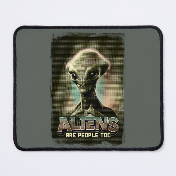Item preview, Retro Sci-Fi Alien Poster – “Aliens Are People Too” designed and sold by Spaabus.