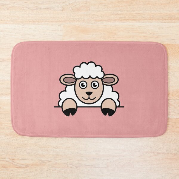 Item preview, Peeking Sheep Cartoon Animal Face designed and sold by theartfulaspie.