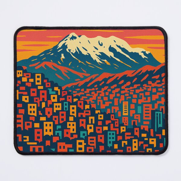 Item preview, Retro Pop Art Cityscape of La Paz | Colorful High-Altitude Bolivia Art | Vintage Travel-Inspired Design | Bold Mountain City Aesthetic | Latin American Urban Vibes designed and sold by PaintedPixels01.