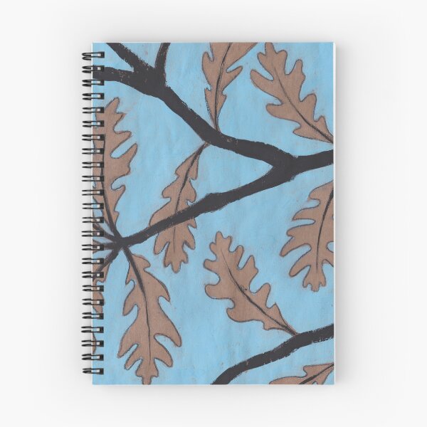 Item preview, White Oak Branch Silhouette Gouache Painting  designed and sold by A_Guy_With_Art_Supplies.