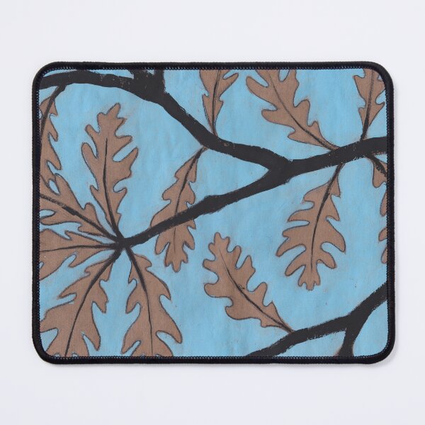 Item preview, White Oak Branch Silhouette Gouache Painting designed and sold by A_Guy_With_Art_Supplies.