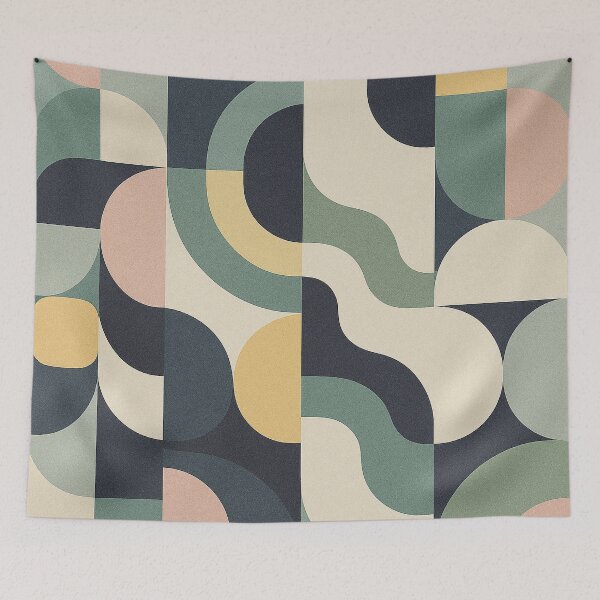 Item preview, Muted Geometric Mid-Century Abstract Design designed and sold by PMG Shop.