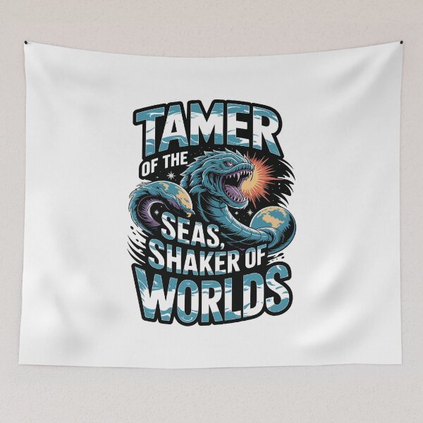 Item preview, Tamer of the Seas Shaker of Worlds – Cosmic Sea Serpent Mythical Monster designed and sold by Zanigold.