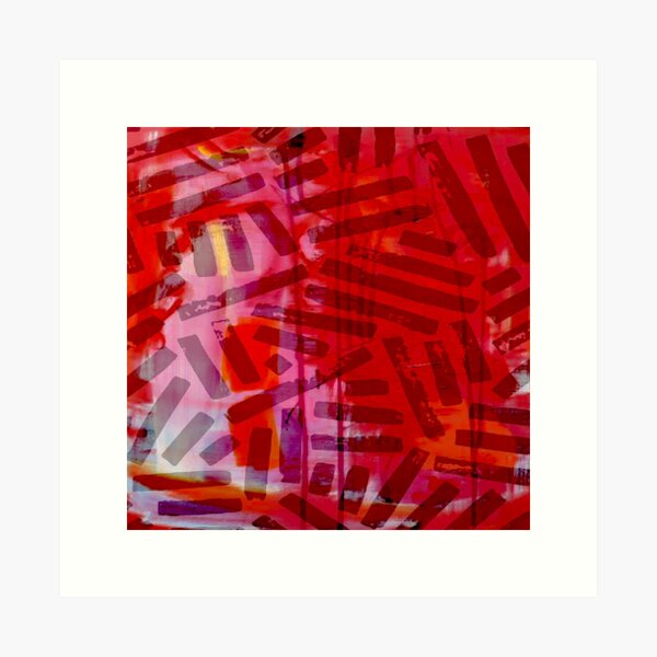Item preview, Red Brush Stroke Abstract designed and sold by ViaARTfactory.