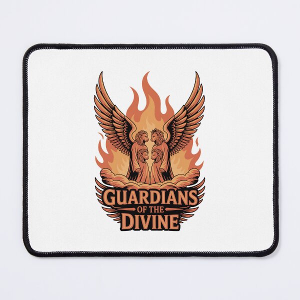Item preview, Fiery Cherubim Guardians – Winged Lion-Faced Angels designed and sold by Zanigold.