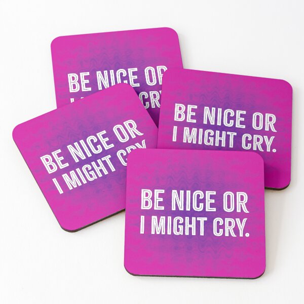 Item preview, Be Nice Or I Might Cry - Fuchsia Indigo Wave designed and sold by sillyjess.