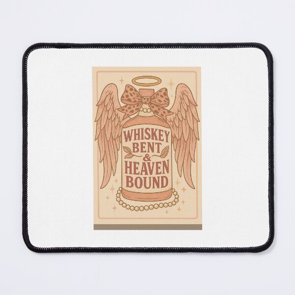 Item preview, Whiskey Bent & Heaven Bound - Angel Wing Whiskey Bottle Country Girl Design designed and sold by Designmypaige.