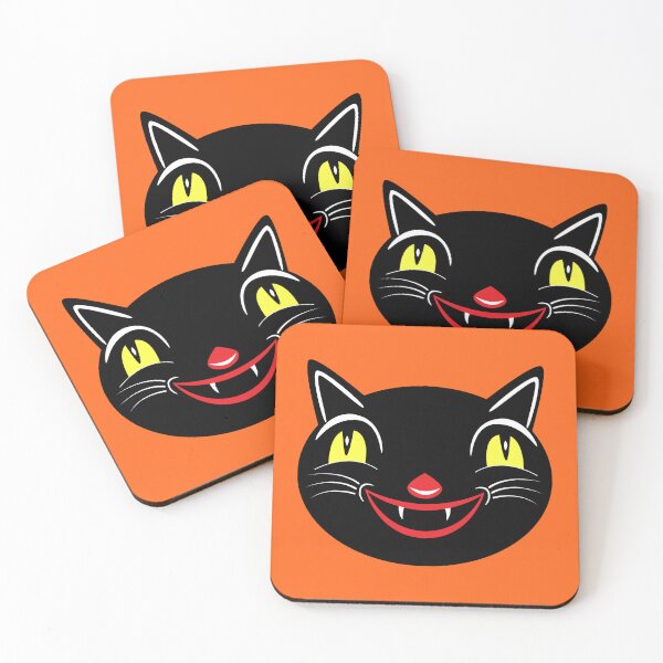 Item preview, Vintage Halloween Decoration Black Cat I designed and sold by Pixelchicken.
