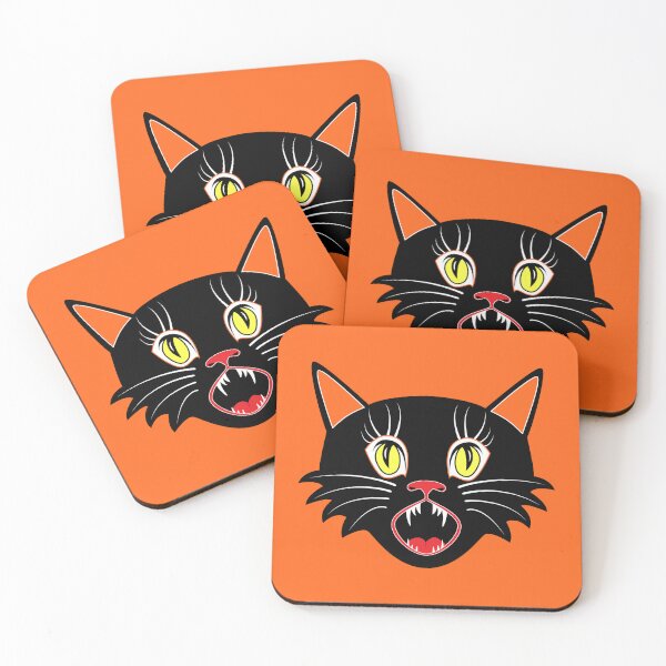 Item preview, Vintage Halloween Decoration Black Cat II designed and sold by Pixelchicken.