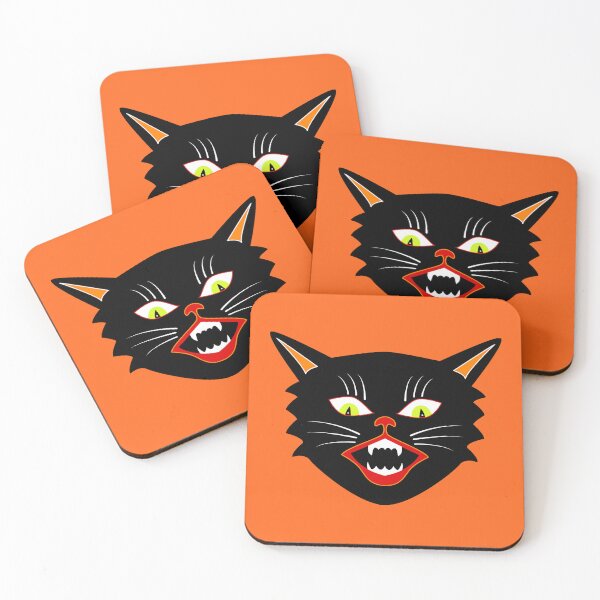 Item preview, Vintage Halloween Decoration Black Cat III designed and sold by Pixelchicken.