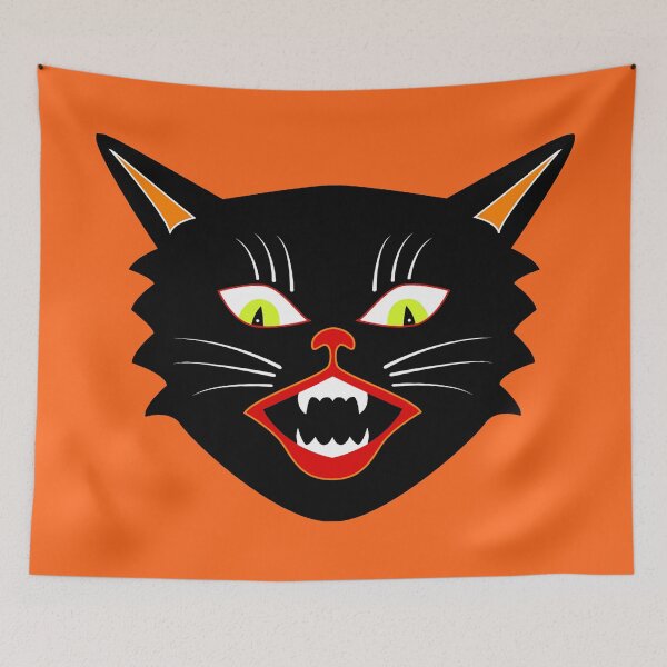 Item preview, Vintage Halloween Decoration Black Cat III designed and sold by Pixelchicken.