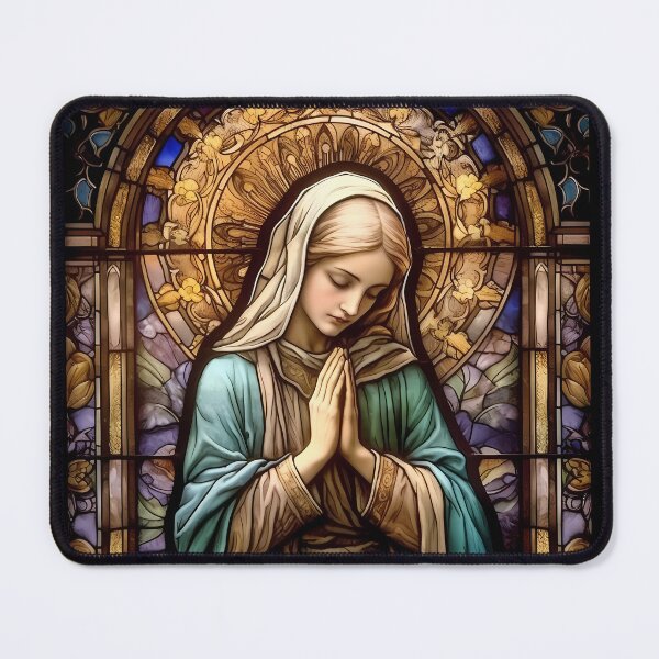 Item preview, Stained Glass Blessed Virgin Mary designed and sold by Pixelchicken.