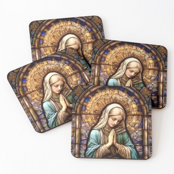 Item preview, Stained Glass Blessed Virgin Mary designed and sold by Pixelchicken.