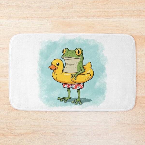 Item preview, Frog in a Duck Floatie designed and sold by ArtfulZuzu.