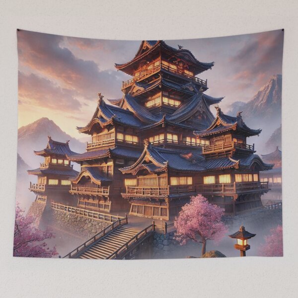 Item preview, Samurai Palace in the clouds designed and sold by MerlinWear.
