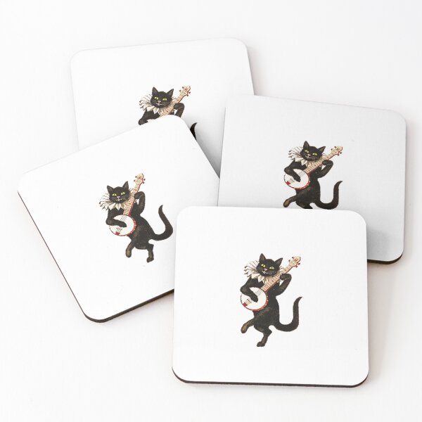Item preview, Cat playing a banjo designed and sold by “Popvanta – pop-culture-t-shirt-store .