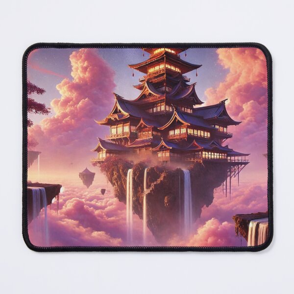 Item preview, Samurai palace in pink clouds designed and sold by MerlinWear.