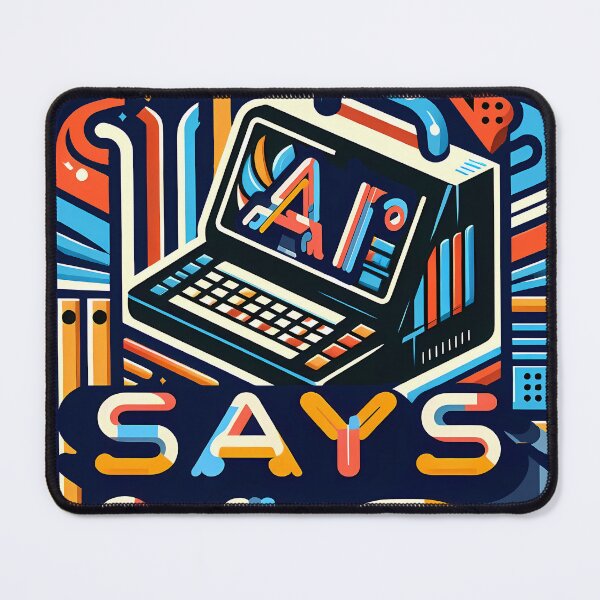 Item preview, AI Computer says NO, typography designed and sold by maxmaj.