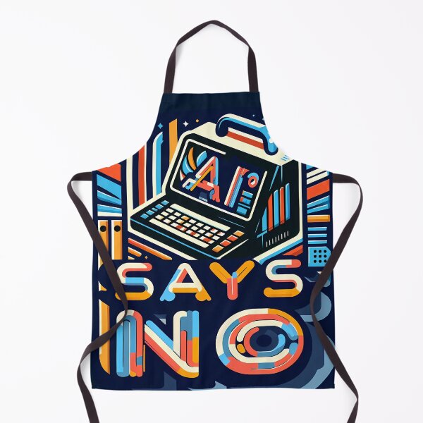 Item preview, AI Computer says NO, typography designed and sold by maxmaj.