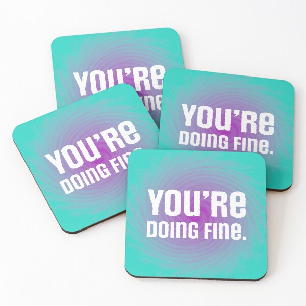 Item preview, You're Doing Fine - Teal and Violet Swirl designed and sold by sillyjess.