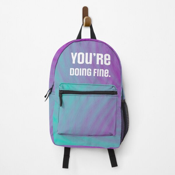 Item preview, You're Doing Fine - Teal and Violet Swirl designed and sold by sillyjess.