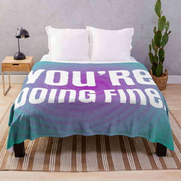 Item preview, You're Doing Fine - Teal and Violet Swirl designed and sold by sillyjess.