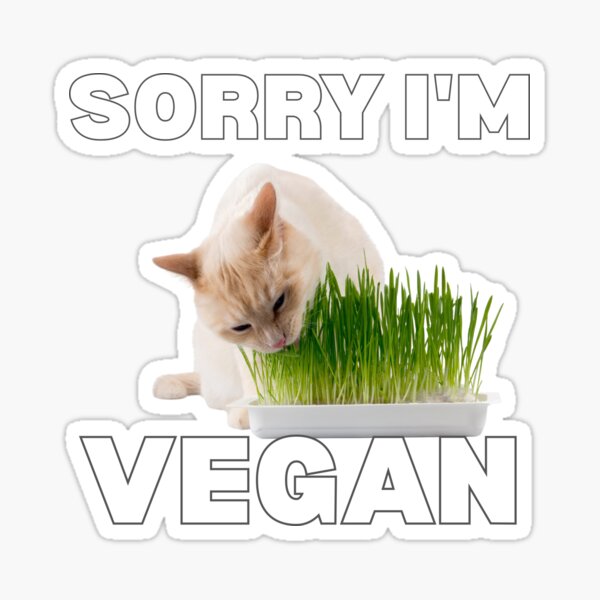 Item preview, Sorry I'm Vegan - Silly Cat  designed and sold by HappyTabby.