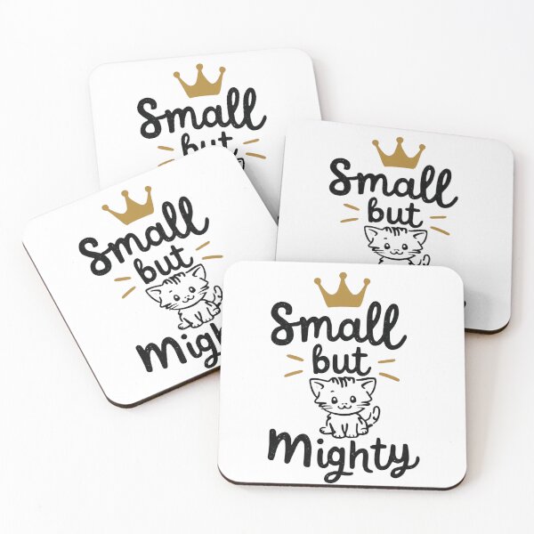 Item preview, Small But Mighty – Cute Kitten Minimalist Empowerment Graphic designed and sold by 50ファイターJP.