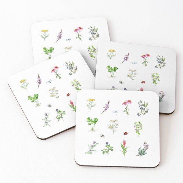 Item preview, Watercolor Blooming Herbal Plants  designed and sold by silviaol.