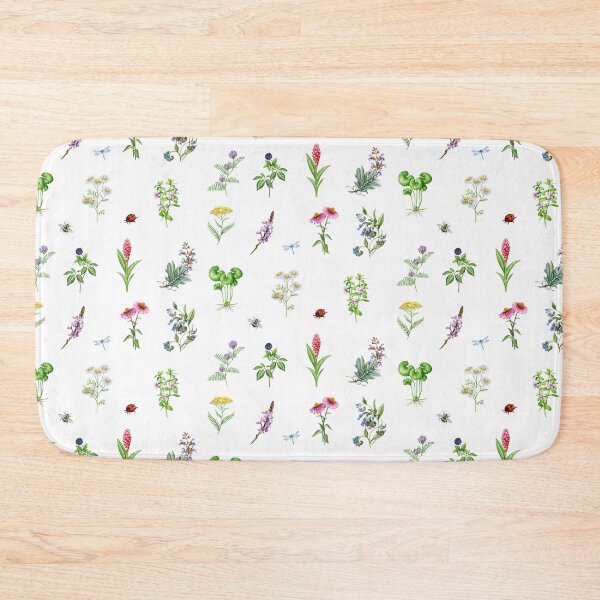 Item preview, Watercolor Blooming Herbal Plants  designed and sold by silviaol.