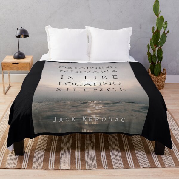 Item preview, Jack Kerouac quote: Obtaining nirvana is like locating silence designed and sold by artbleed.